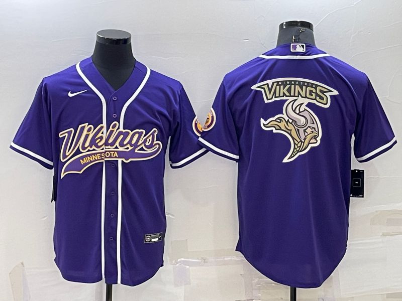 Men Minnesota Vikings Blank Purple 2022 Nike Co branded NFL Jerseys1